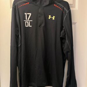Under Armour Men's Black 1/4 Zip Pullover L NFL Combine Authentic